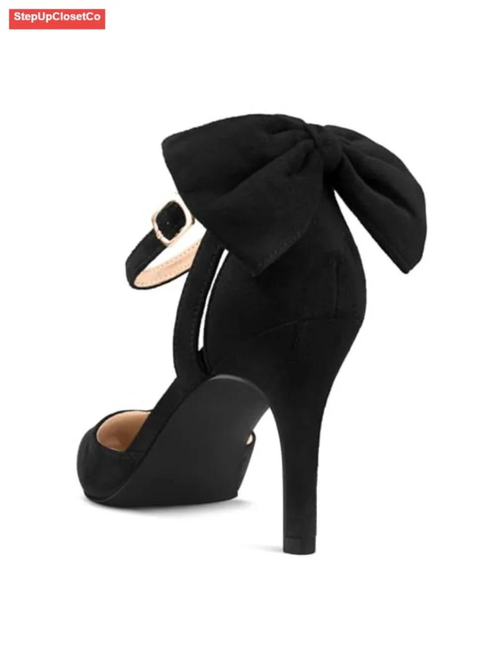 Closed Toe Bow Kitten Heels Pumps, 3.15